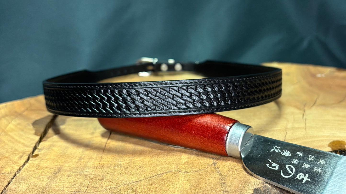 Austin Accent Leather Band: 1/2” Cross Stitched