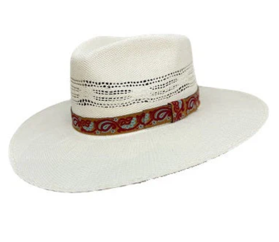 IVORY FEDORA STRAW (3.75" BRIM)