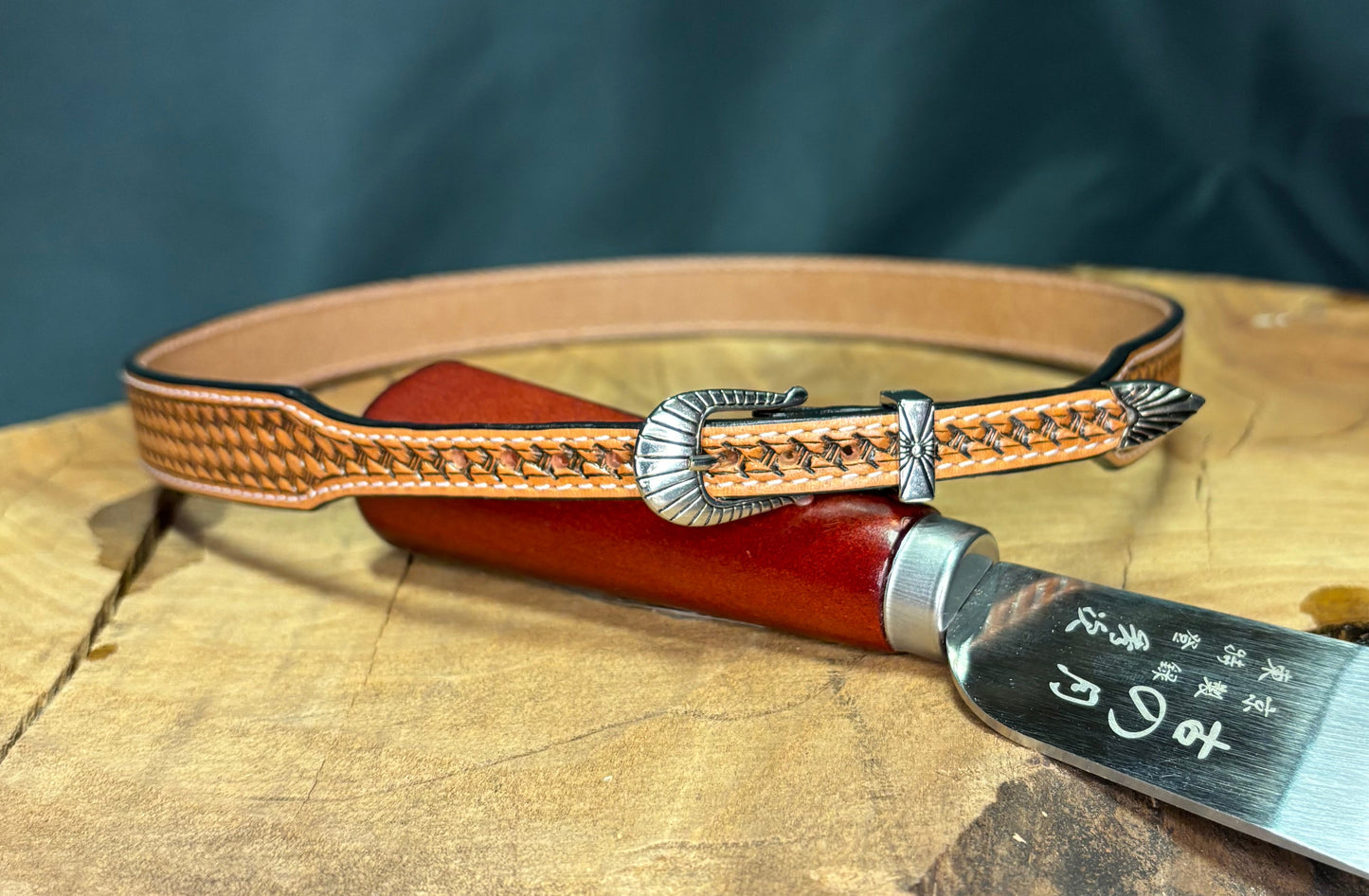 Austin Accent Leather Band: 1/2” Cross Stitched
