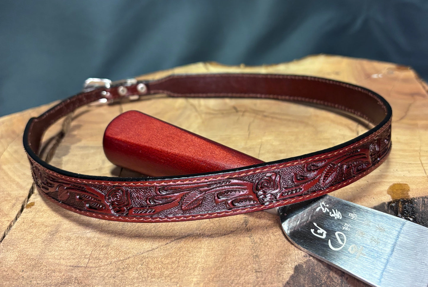 Austin Accent Leather Band: 1/2” Rose