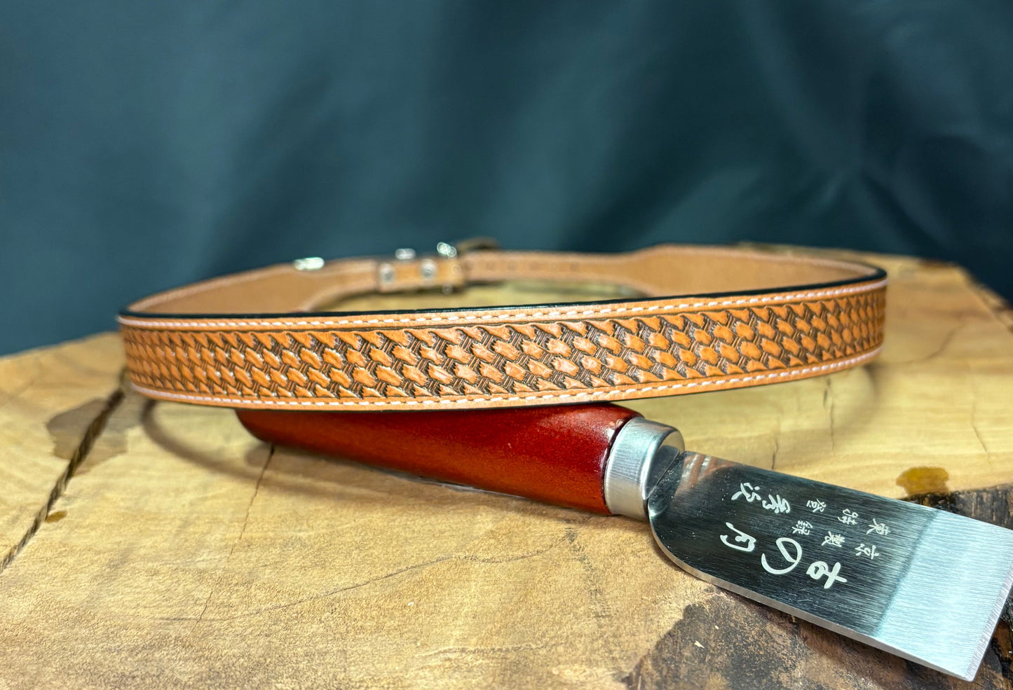 Austin Accent Leather Band: 1/2” Cross Stitched