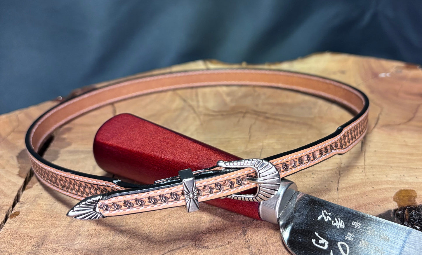 Austin Accent Leather Band: 1/4” Cross Stitched