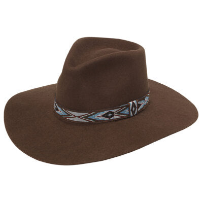 Tear Drop Fedora: Brown